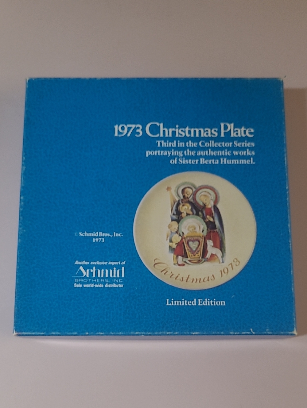 1973 Christmas Plate Collector Series - Blue Box